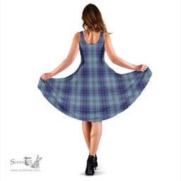 Scottish Traynor Tartan Sleeveless Midi Womens Dress - Tartan Midi Dress Scottish Plaid Tartan Plaid - ScotsTee - scotstee.com