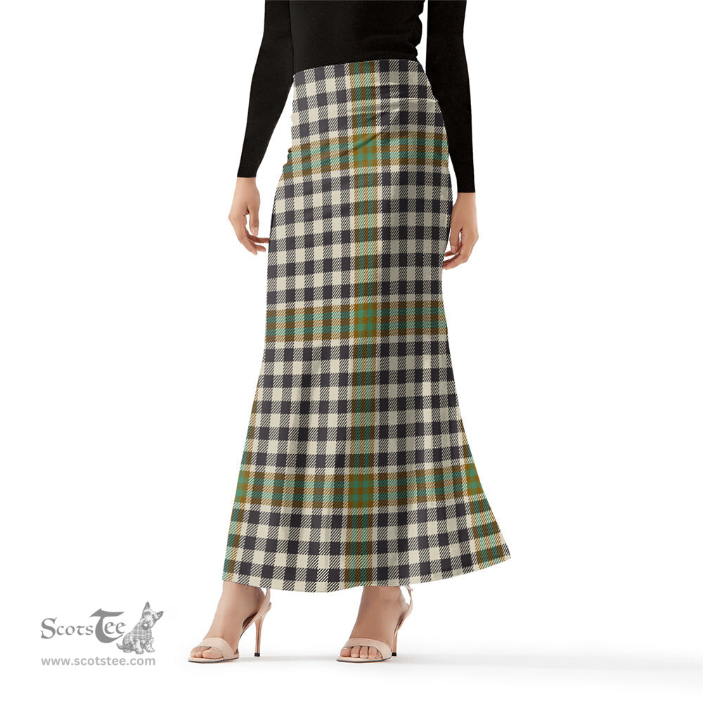 Scottish Burns Check Tartan Womens Full Length Skirt - Tartan Skirt Knee Length Scottish Plaid Tartan Plaid - ScotsTee - scotstee.com