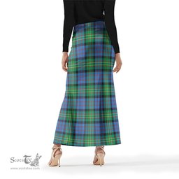 Scottish Bowie Ancient Tartan Womens Full Length Skirt - Tartan Skirt Knee Length Scottish Plaid Tartan Plaid - ScotsTee - scotstee.com