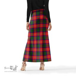 Scottish Belshes Tartan Womens Full Length Skirt - Tartan Skirt Knee Length Scottish Plaid Tartan Plaid - ScotsTee - scotstee.com