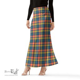 Scottish Buchanan Ancient Tartan Womens Full Length Skirt - Tartan Skirt Knee Length Scottish Plaid Tartan Plaid - ScotsTee - scotstee.com