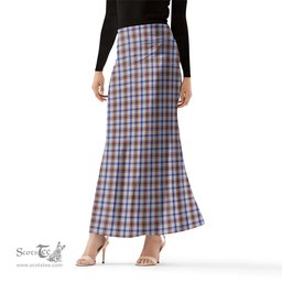 Scottish Boswell Tartan Womens Full Length Skirt - Tartan Skirt Knee Length Scottish Plaid Tartan Plaid - ScotsTee - scotstee.com