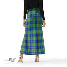 Scottish Barclay Hunting Ancient Tartan Womens Full Length Skirt - Tartan Skirt Knee Length Scottish Plaid Tartan Plaid - ScotsTee - scotstee.com