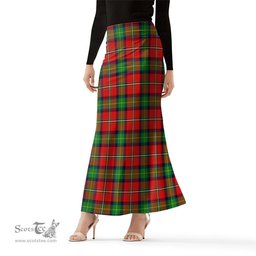 Scottish Boyd Modern Tartan Womens Full Length Skirt - Tartan Skirt Knee Length Scottish Plaid Tartan Plaid - ScotsTee - scotstee.com