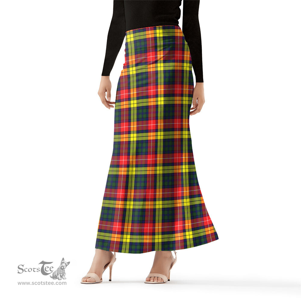 Scottish Buchanan Modern Tartan Womens Full Length Skirt - Tartan Skirt Knee Length Scottish Plaid Tartan Plaid - ScotsTee - scotstee.com