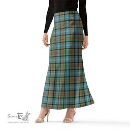 Scottish Brisbane modern Tartan Womens Full Length Skirt - Tartan Skirt Knee Length Scottish Plaid Tartan Plaid - ScotsTee - scotstee.com