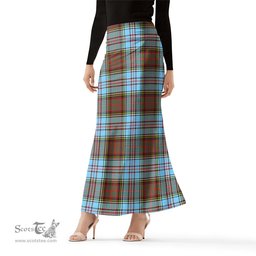 Scottish Anderson Ancient Tartan Womens Full Length Skirt - Tartan Skirt Knee Length Scottish Plaid Tartan Plaid - ScotsTee - scotstee.com
