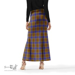 Scottish Balfour Modern Tartan Womens Full Length Skirt - Tartan Skirt Knee Length Scottish Plaid Tartan Plaid - ScotsTee - scotstee.com