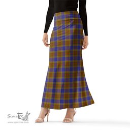 Scottish Balfour Modern Tartan Womens Full Length Skirt - Tartan Skirt Knee Length Scottish Plaid Tartan Plaid - ScotsTee - scotstee.com