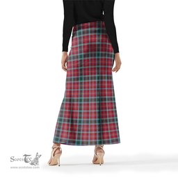 Scottish British Columbia Province Canada Tartan Womens Full Length Skirt - Tartan Skirt Knee Length Scottish Plaid Tartan Plaid - ScotsTee - scotstee.com