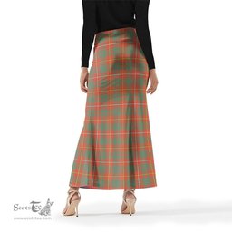 Scottish Bruce Ancient Tartan Womens Full Length Skirt - Tartan Skirt Knee Length Scottish Plaid Tartan Plaid - ScotsTee - scotstee.com