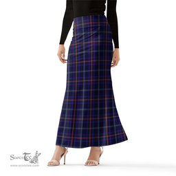 Scottish Fitzgerald Hunting Tartan Womens Full Length Skirt - Tartan Skirt Knee Length Scottish Plaid Tartan Plaid - ScotsTee - scotstee.com