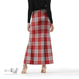 Scottish Erskine Red Tartan Womens Full Length Skirt - Tartan Skirt Knee Length Scottish Plaid Tartan Plaid - ScotsTee - scotstee.com