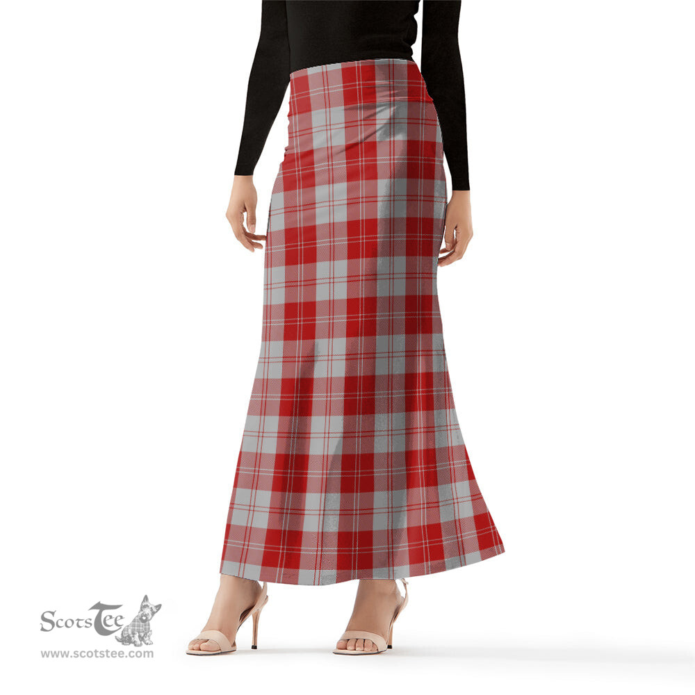Scottish Erskine Red Tartan Womens Full Length Skirt - Tartan Skirt Knee Length Scottish Plaid Tartan Plaid - ScotsTee - scotstee.com