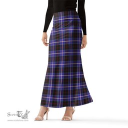 Scottish Dunlop Modern Tartan Womens Full Length Skirt - Tartan Skirt Knee Length Scottish Plaid Tartan Plaid - ScotsTee - scotstee.com