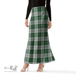Scottish Erskine Green Tartan Womens Full Length Skirt - Tartan Skirt Knee Length Scottish Plaid Tartan Plaid - ScotsTee - scotstee.com