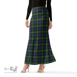 Scottish Farquharson Tartan Womens Full Length Skirt - Tartan Skirt Knee Length Scottish Plaid Tartan Plaid - ScotsTee - scotstee.com