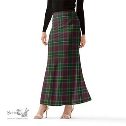 Scottish Crosbie Tartan Womens Full Length Skirt - Tartan Skirt Knee Length Scottish Plaid Tartan Plaid - ScotsTee - scotstee.com