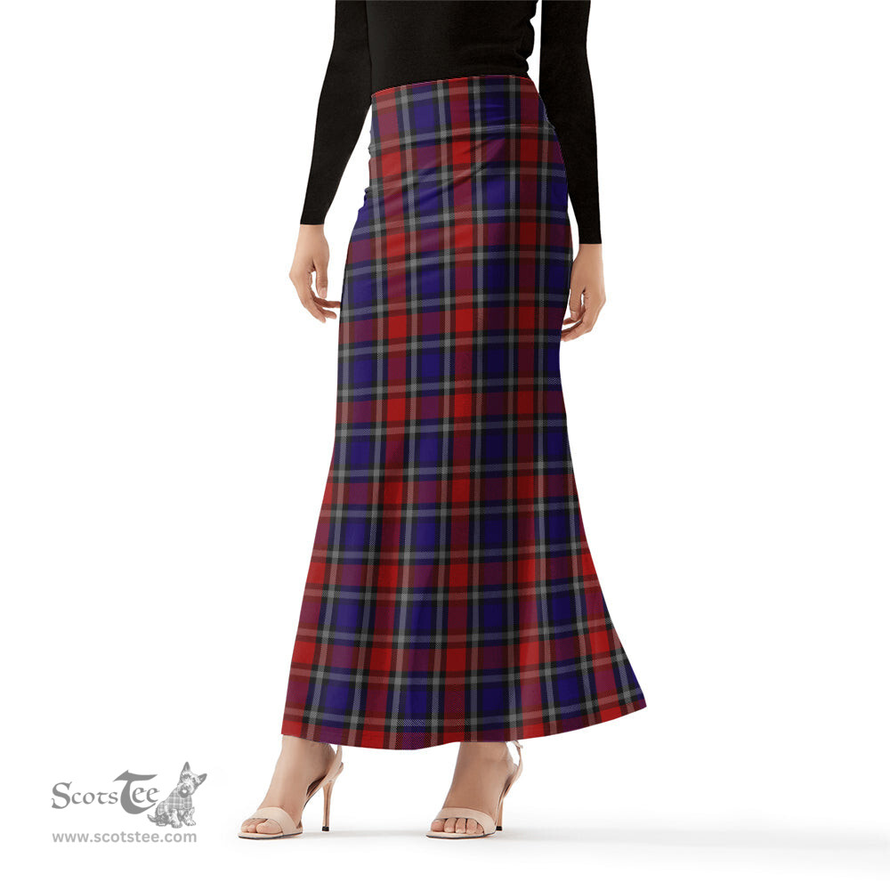 Scottish Clark Red Tartan Womens Full Length Skirt - Tartan Skirt Knee Length Scottish Plaid Tartan Plaid - ScotsTee - scotstee.com