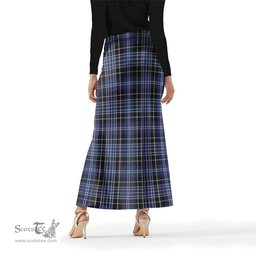 Scottish Clark Tartan Womens Full Length Skirt - Tartan Skirt Knee Length Scottish Plaid Tartan Plaid - ScotsTee - scotstee.com