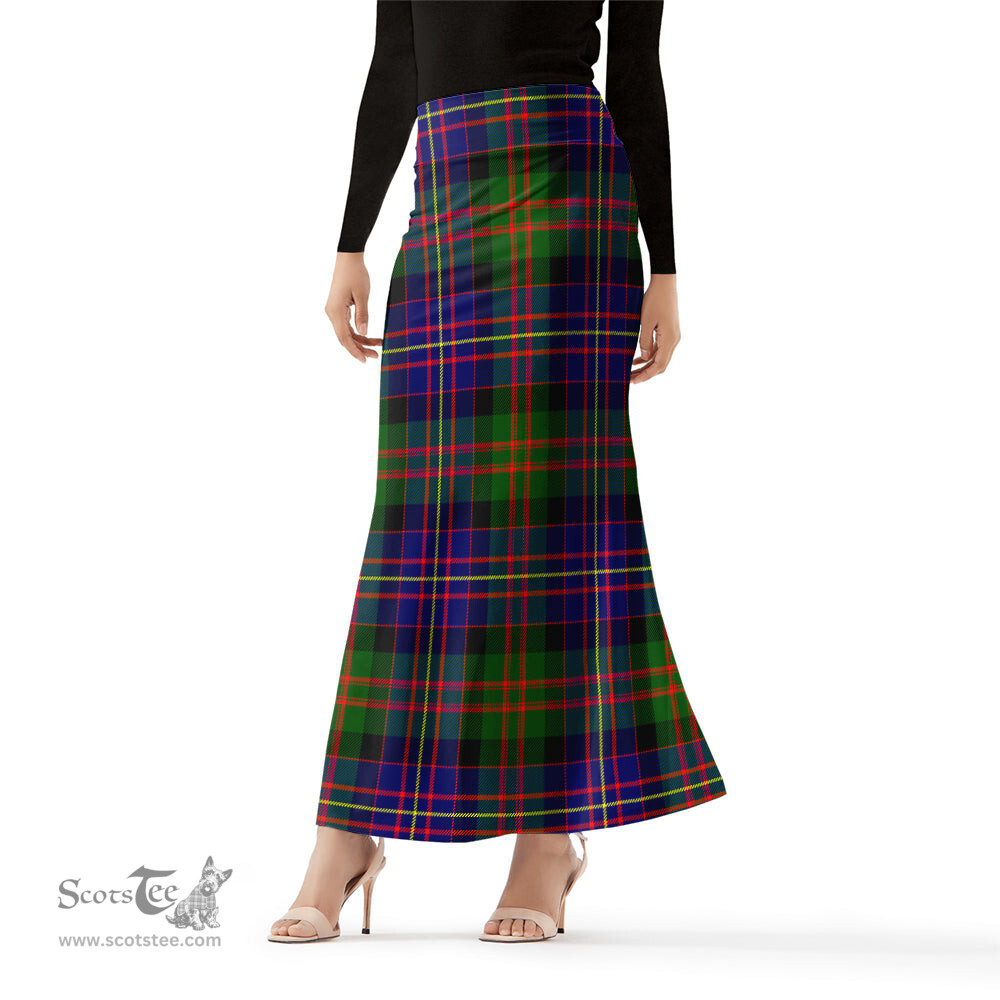 Scottish Chalmers Modern Tartan Womens Full Length Skirt - Tartan Skirt Knee Length Scottish Plaid Tartan Plaid - ScotsTee - scotstee.com