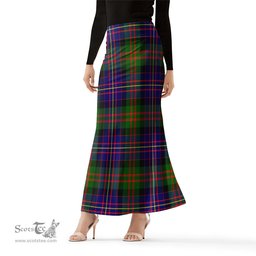 Scottish Chalmers Modern Tartan Womens Full Length Skirt - Tartan Skirt Knee Length Scottish Plaid Tartan Plaid - ScotsTee - scotstee.com