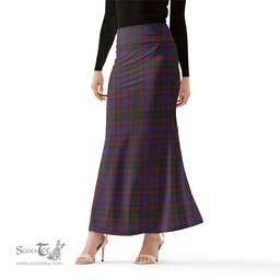 Scottish Cumming Tartan Womens Full Length Skirt - Tartan Skirt Knee Length Scottish Plaid Tartan Plaid - ScotsTee - scotstee.com