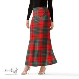 Scottish Cheyne Tartan Womens Full Length Skirt - Tartan Skirt Knee Length Scottish Plaid Tartan Plaid - ScotsTee - scotstee.com