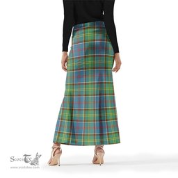 Scottish Colville Tartan Womens Full Length Skirt - Tartan Skirt Knee Length Scottish Plaid Tartan Plaid - ScotsTee - scotstee.com