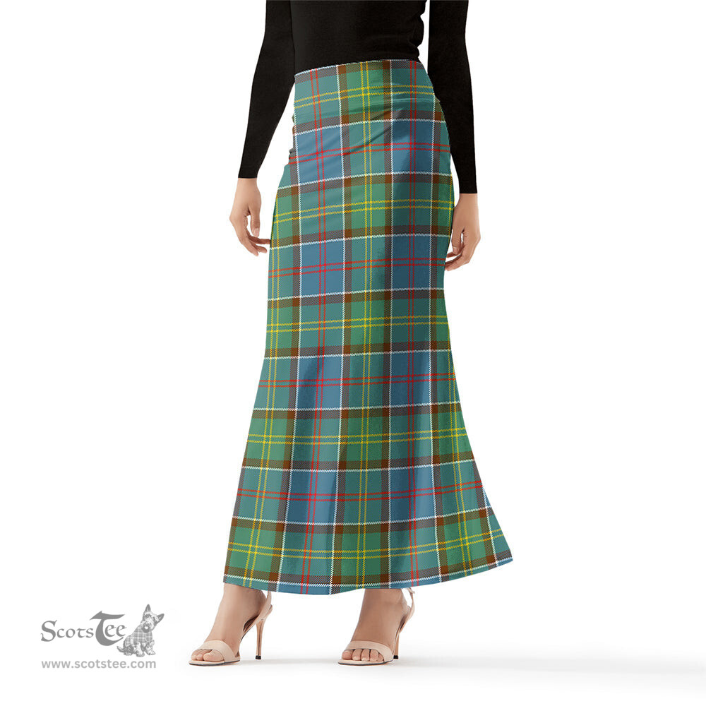 Scottish Colville Tartan Womens Full Length Skirt - Tartan Skirt Knee Length Scottish Plaid Tartan Plaid - ScotsTee - scotstee.com