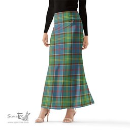 Scottish Colville Tartan Womens Full Length Skirt - Tartan Skirt Knee Length Scottish Plaid Tartan Plaid - ScotsTee - scotstee.com