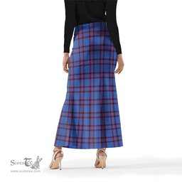 Scottish Elliot Modern Tartan Womens Full Length Skirt - Tartan Skirt Knee Length Scottish Plaid Tartan Plaid - ScotsTee - scotstee.com