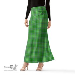 Scottish Currie Tartan Womens Full Length Skirt - Tartan Skirt Knee Length Scottish Plaid Tartan Plaid - ScotsTee - scotstee.com