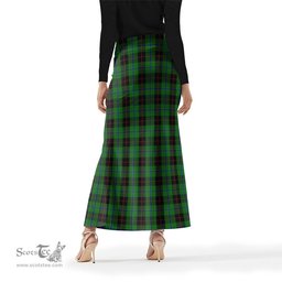 Scottish Douglas Black Tartan Womens Full Length Skirt - Tartan Skirt Knee Length Scottish Plaid Tartan Plaid - ScotsTee - scotstee.com