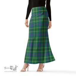 Scottish Duncan Ancient Tartan Womens Full Length Skirt - Tartan Skirt Knee Length Scottish Plaid Tartan Plaid - ScotsTee - scotstee.com