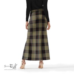 Scottish Dunlop Hunting Tartan Womens Full Length Skirt - Tartan Skirt Knee Length Scottish Plaid Tartan Plaid - ScotsTee - scotstee.com