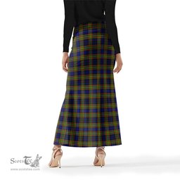 Scottish Clelland Modern Tartan Womens Full Length Skirt - Tartan Skirt Knee Length Scottish Plaid Tartan Plaid - ScotsTee - scotstee.com
