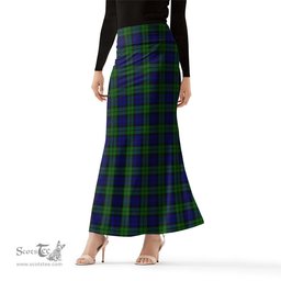 Scottish Campbell Modern Tartan Womens Full Length Skirt - Tartan Skirt Knee Length Scottish Plaid Tartan Plaid - ScotsTee - scotstee.com