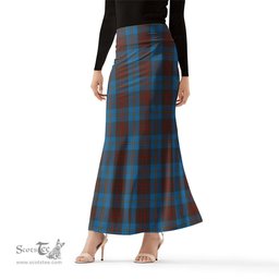Scottish Cameron Hunting Tartan Womens Full Length Skirt - Tartan Skirt Knee Length Scottish Plaid Tartan Plaid - ScotsTee - scotstee.com