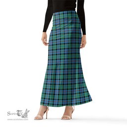 Scottish Campbell of Cawdor Ancient Tartan Womens Full Length Skirt - Tartan Skirt Knee Length Scottish Plaid Tartan Plaid - ScotsTee - scotstee.com