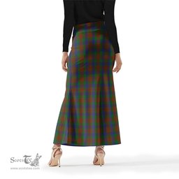 Scottish Dorward Dogwood Tartan Womens Full Length Skirt - Tartan Skirt Knee Length Scottish Plaid Tartan Plaid - ScotsTee - scotstee.com