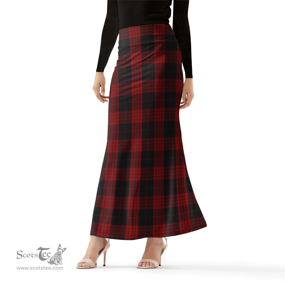 Scottish Cameron Black and Red Tartan Womens Full Length Skirt - Tartan Skirt Knee Length Scottish Plaid Tartan Plaid - ScotsTee - scotstee.com