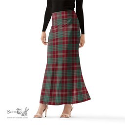 Scottish Crawford Modern Tartan Womens Full Length Skirt - Tartan Skirt Knee Length Scottish Plaid Tartan Plaid - ScotsTee - scotstee.com