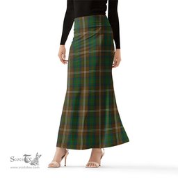 Scottish Chisholm Hunting Tartan Womens Full Length Skirt - Tartan Skirt Knee Length Scottish Plaid Tartan Plaid - ScotsTee - scotstee.com