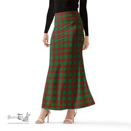 Scottish Donachie Tartan Womens Full Length Skirt - Tartan Skirt Knee Length Scottish Plaid Tartan Plaid - ScotsTee - scotstee.com