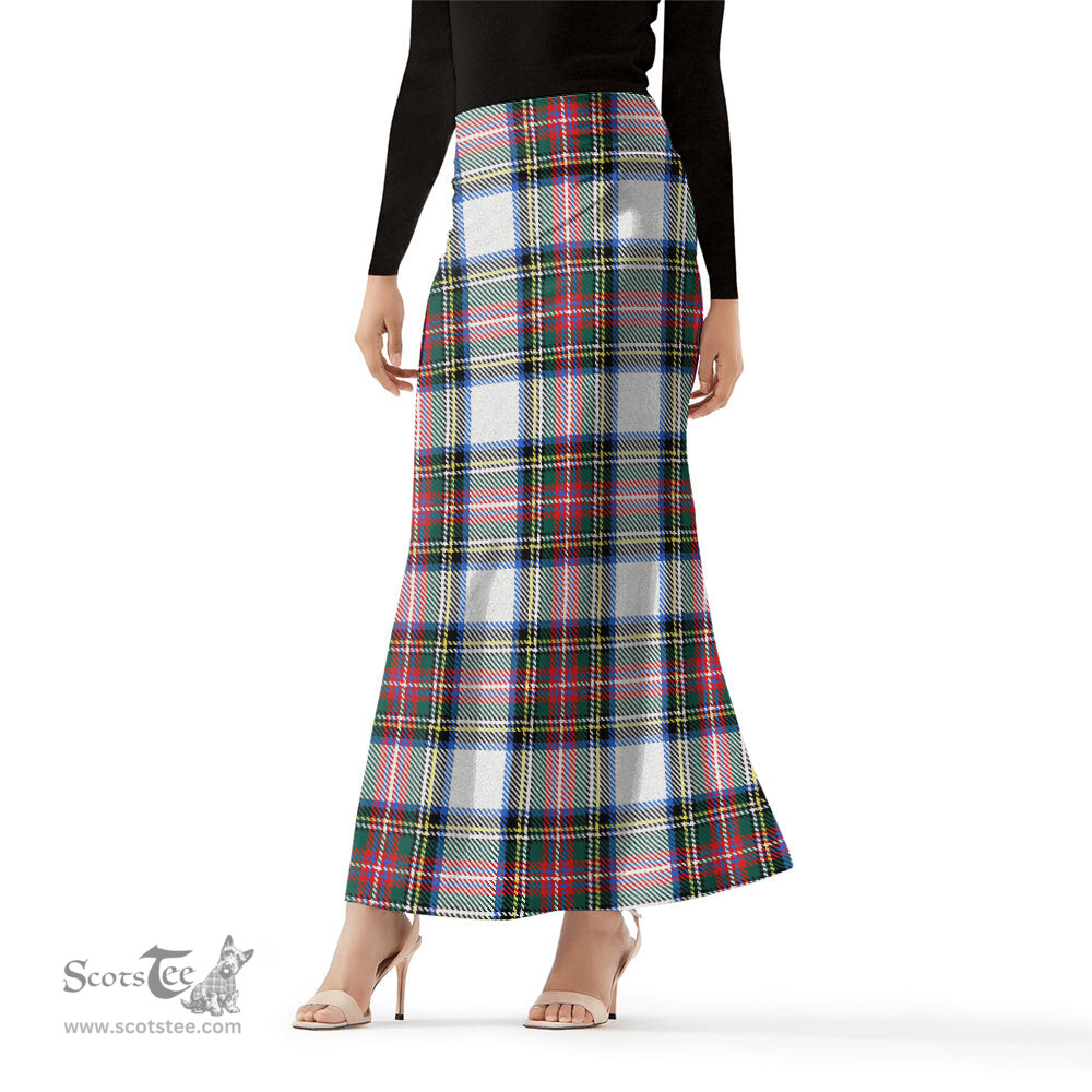 Scottish Dennistoun Tartan Womens Full Length Skirt - Tartan Skirt Knee Length Scottish Plaid Tartan Plaid - ScotsTee - scotstee.com