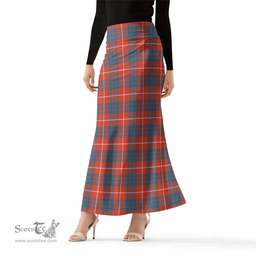 Scottish Hamilton Ancient Tartan Womens Full Length Skirt - Tartan Skirt Knee Length Scottish Plaid Tartan Plaid - ScotsTee - scotstee.com