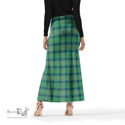 Scottish Kennedy Ancient Tartan Womens Full Length Skirt - Tartan Skirt Knee Length Scottish Plaid Tartan Plaid - ScotsTee - scotstee.com