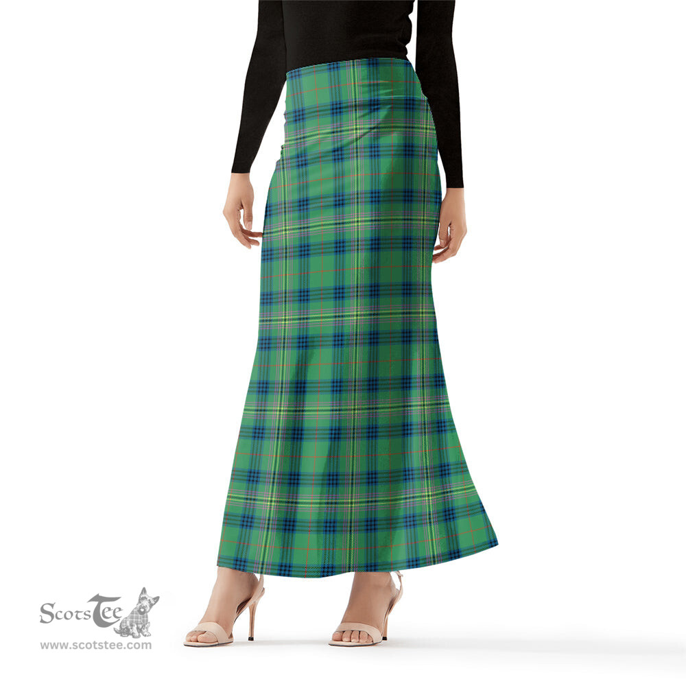 Scottish Kennedy Ancient Tartan Womens Full Length Skirt - Tartan Skirt Knee Length Scottish Plaid Tartan Plaid - ScotsTee - scotstee.com