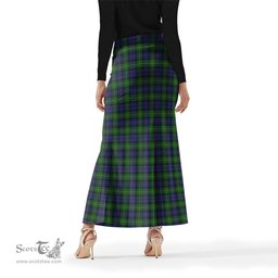 Scottish Gordon Tartan Womens Full Length Skirt - Tartan Skirt Knee Length Scottish Plaid Tartan Plaid - ScotsTee - scotstee.com